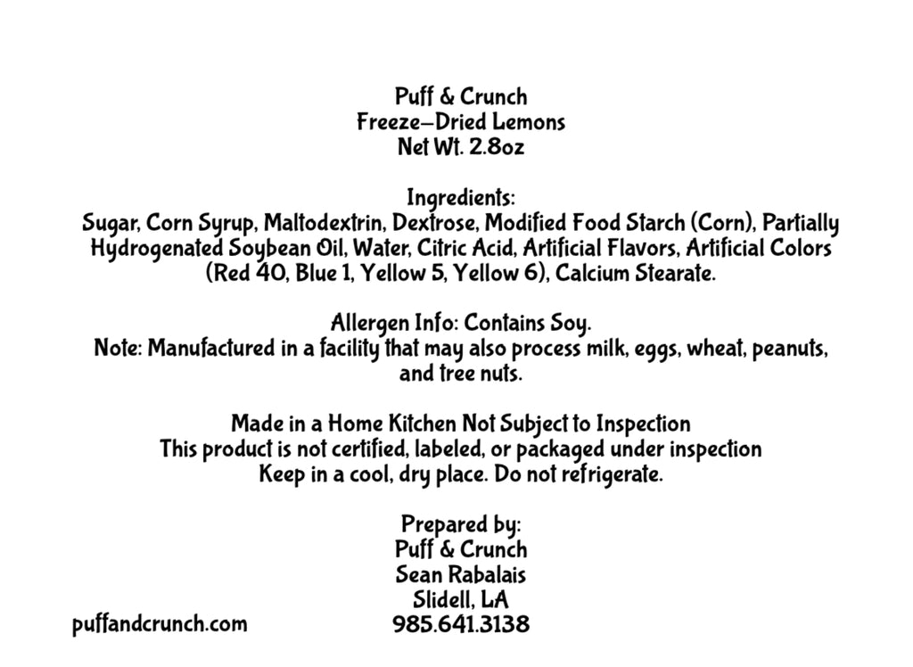 Freeze Dried Lemons