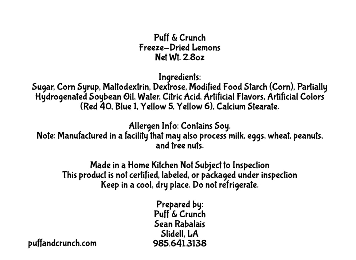 Freeze Dried Lemons