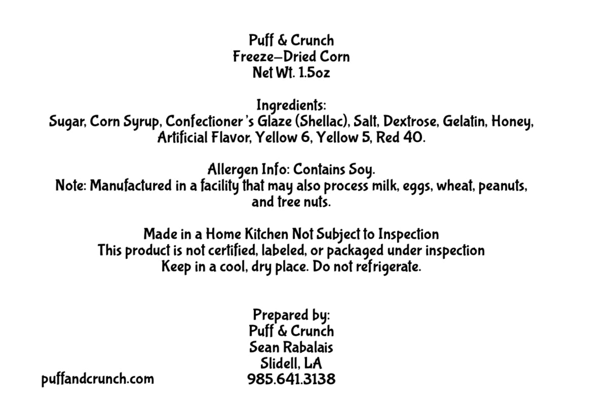 Freeze Dried Corn
