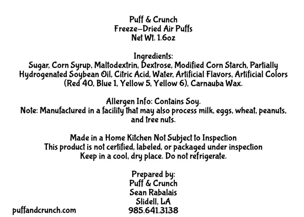 Freeze Dried Air Puffs