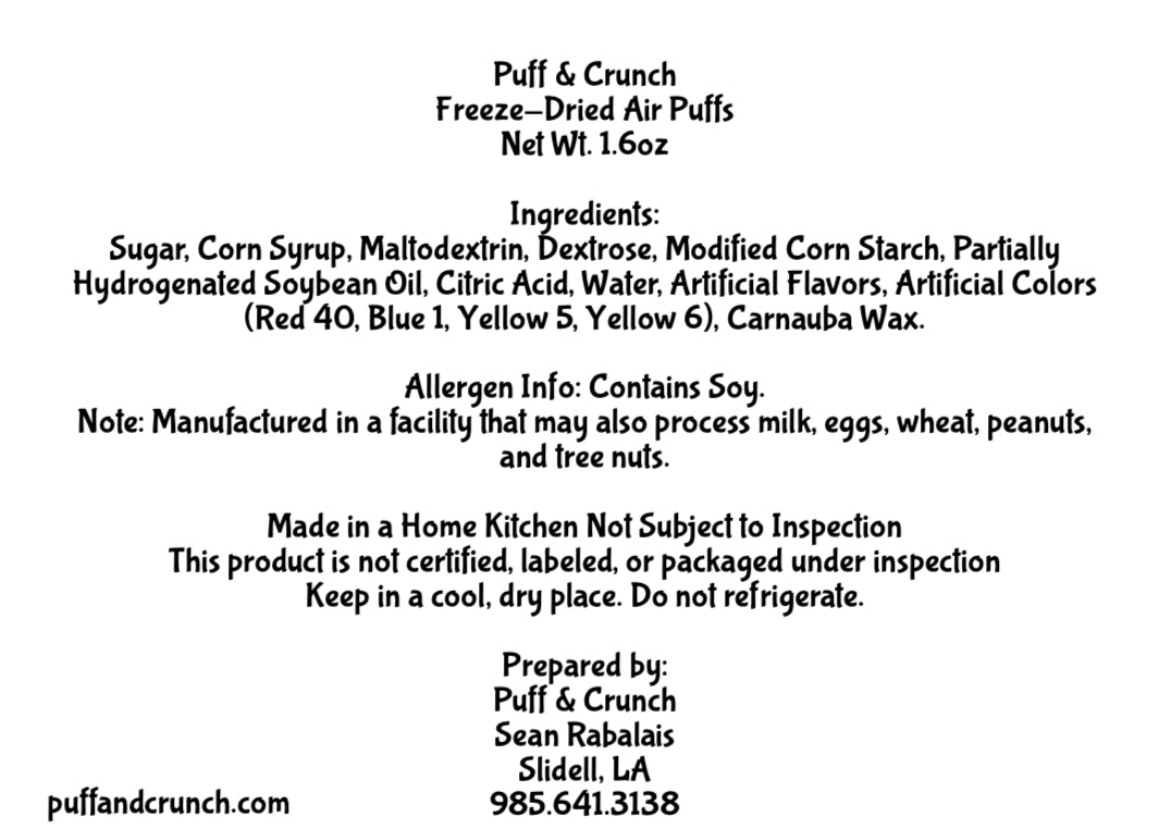 Freeze Dried Air Puffs