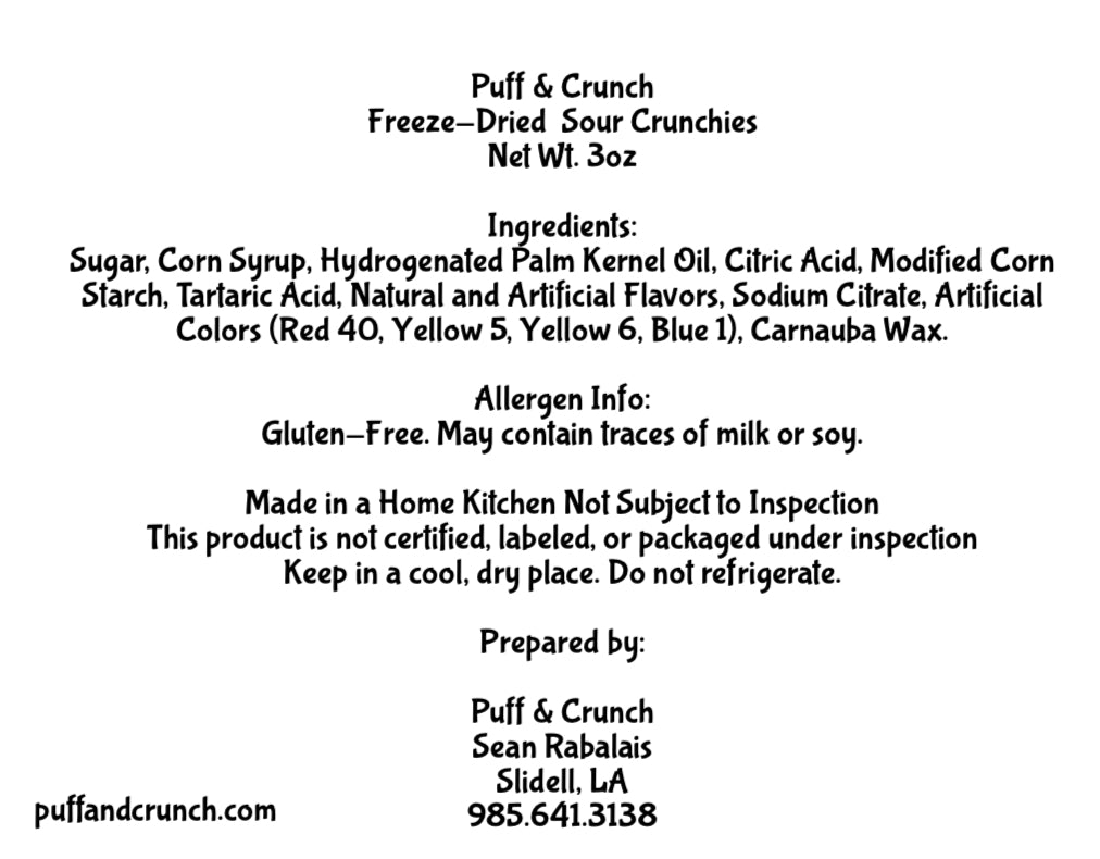 Freeze Dried Sour Crunchies