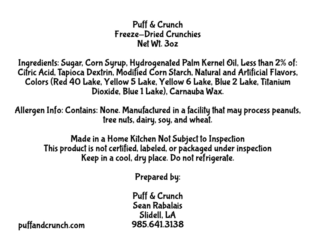 Freeze Dried Crunchies