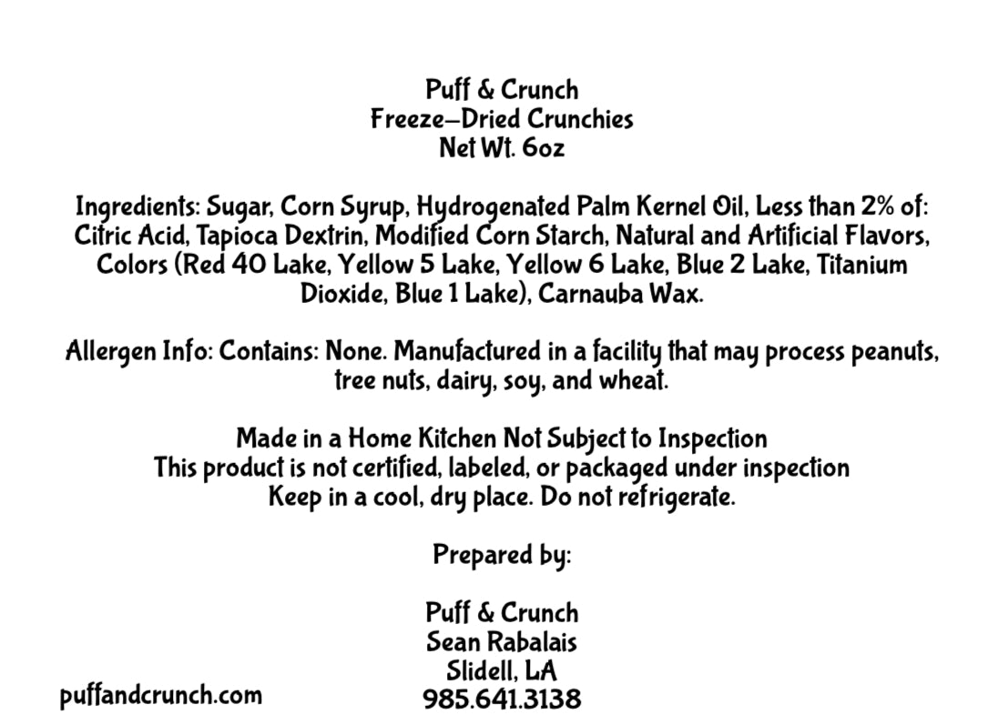 Freeze Dried Crunchies