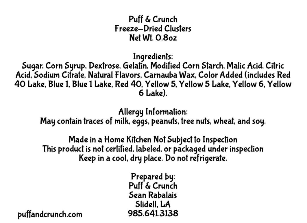 Freeze Dried Clusters