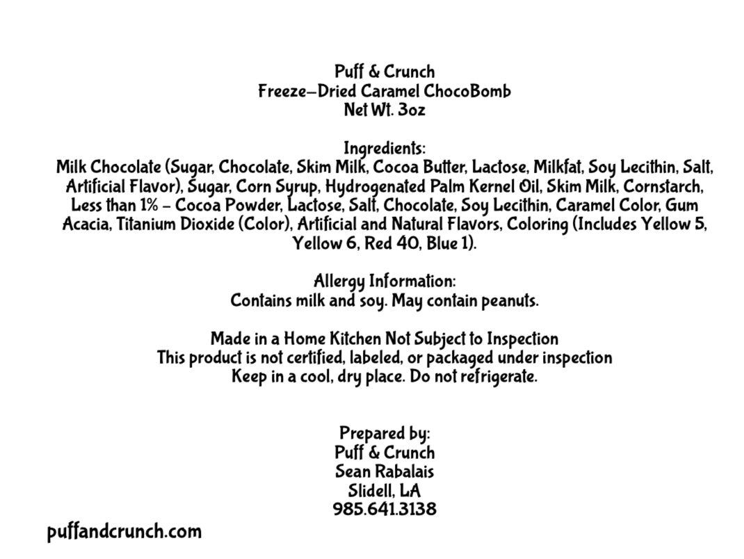 Freeze Dried Caramel ChocoBomb