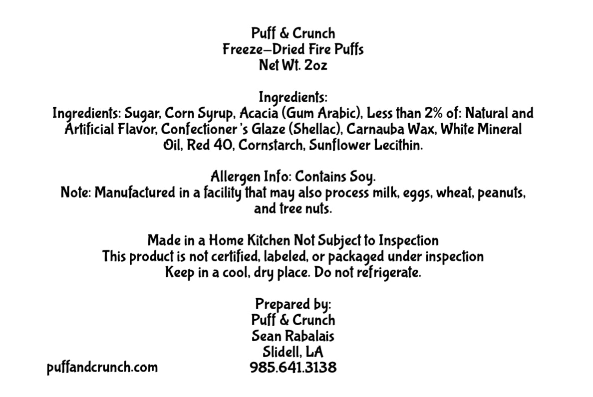 Freeze Dried Fire Puffs