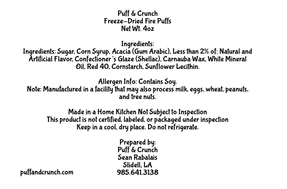Freeze Dried Fire Puffs